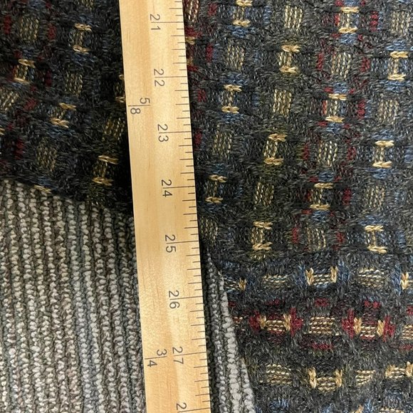 FARAH Woven Knit Cropped Dolman Sleeve Oversized Grandpa Sweater - Picture 7 of 9